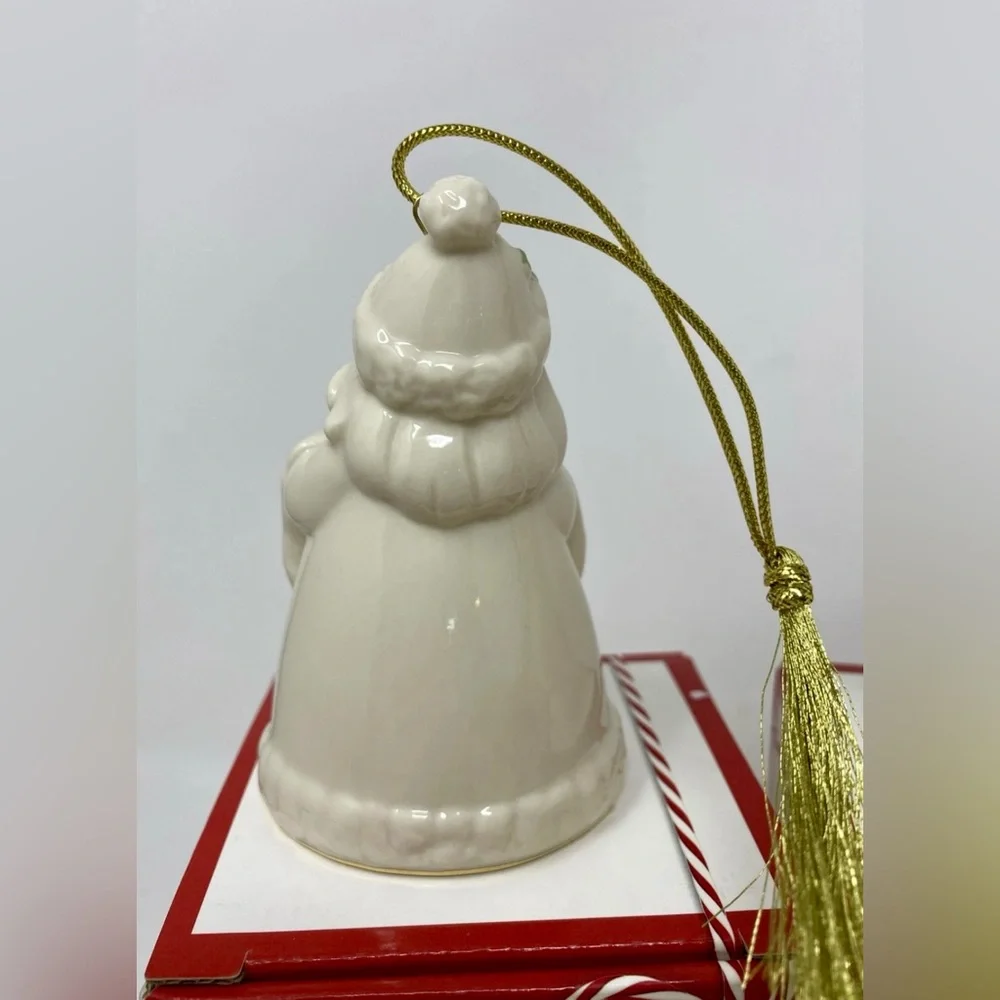 LENOX🎄HOLIDAY CHEER WITH BOXES🎄SET OF 3 PORCELAIN ORNAMENTS SANTA SNOWMAN ANGEL - Picture 9 of 16